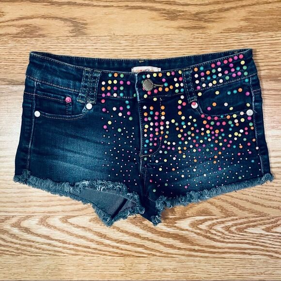 Little Miss Matched Denim Shorts Embellished Size 8 - Picture 1 of 7
